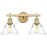 2_Orwell 10"H Champagne Bronze 2-Light Sconce with Clear Glass