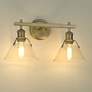 1_Orwell 10"H Champagne Bronze 2-Light Sconce with Clear Glass