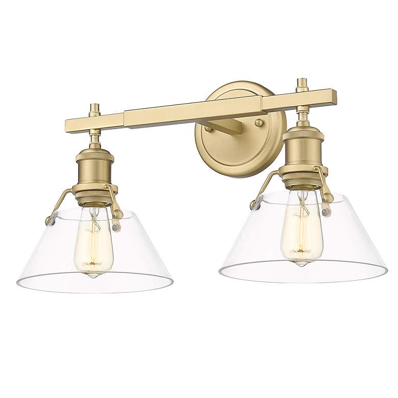 Image 4 Orwell 10"H Champagne Bronze 2-Light Sconce with Clear Glass more views