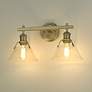 5_Orwell 10"H Champagne Bronze 2-Light Sconce with Clear Glass more views