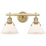 2_Orwell 10"H Champagne Bronze 2-Light Sconce with Opal Glass