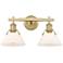 Orwell 10"H Champagne Bronze 2-Light Sconce with Opal Glass