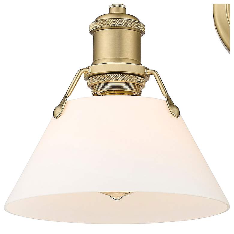 Image 3 Orwell 10"H Champagne Bronze 2-Light Sconce with Opal Glass more views