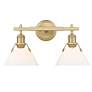 3_Orwell 10"H Champagne Bronze 2-Light Sconce with Opal Glass more views