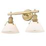 4_Orwell 10"H Champagne Bronze 2-Light Sconce with Opal Glass more views
