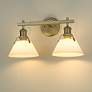 5_Orwell 10"H Champagne Bronze 2-Light Sconce with Opal Glass more views