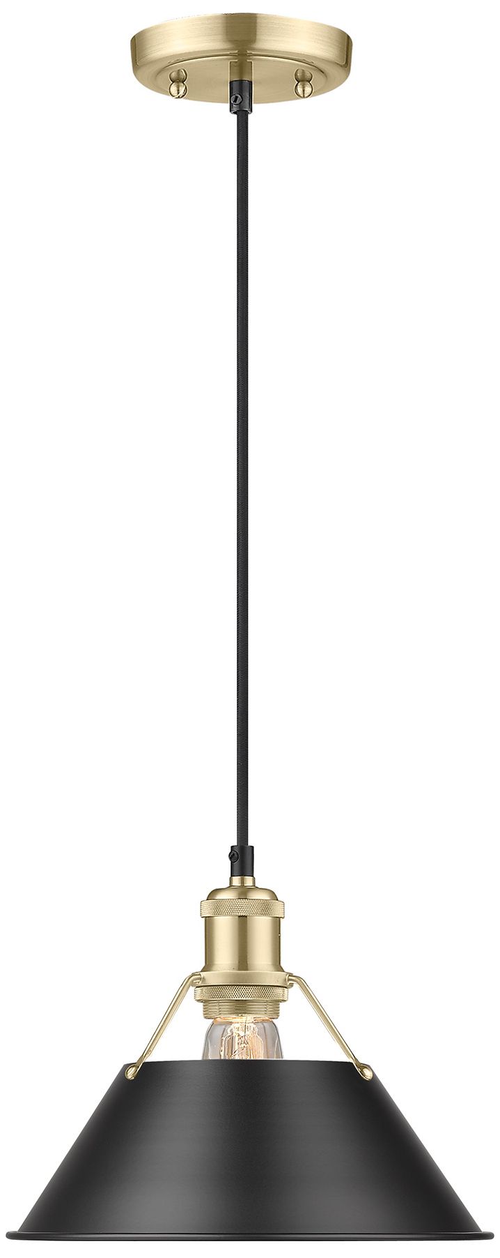 Orwell 10"W Brushed Champagne Bronze and Black Mini Pendant