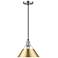Orwell 10"W Pewter w/ Brushed Champagne Bronze Mini Pendant