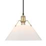2_Orwell 14" Wide Brushed Champagne Bronze Pendant Light more views