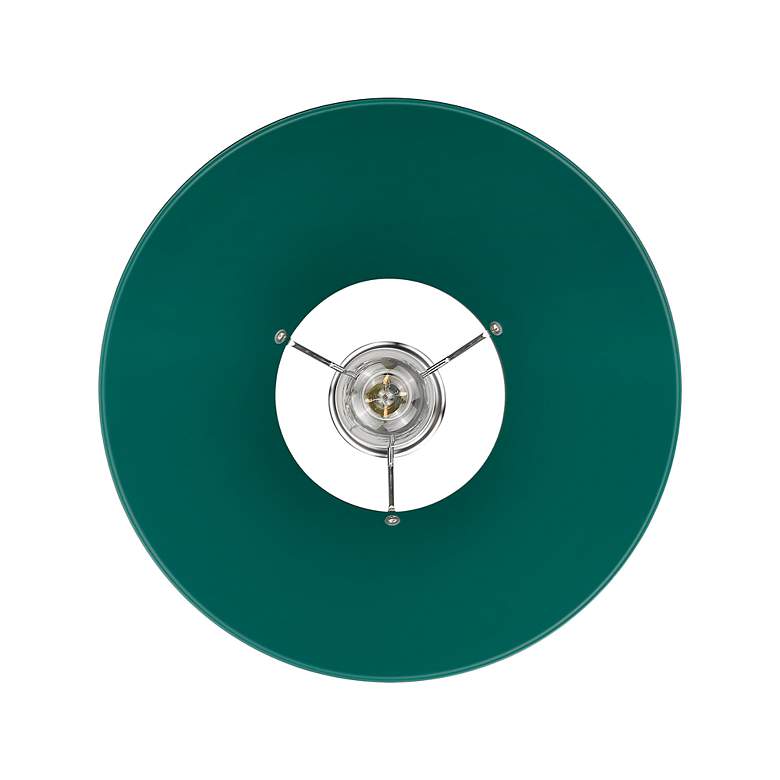 Image 4 Orwell 14" Wide Large Pendant in Chrome with Pine Green more views