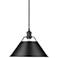 Orwell 14" Wide Matte Black Metal Pendant Light