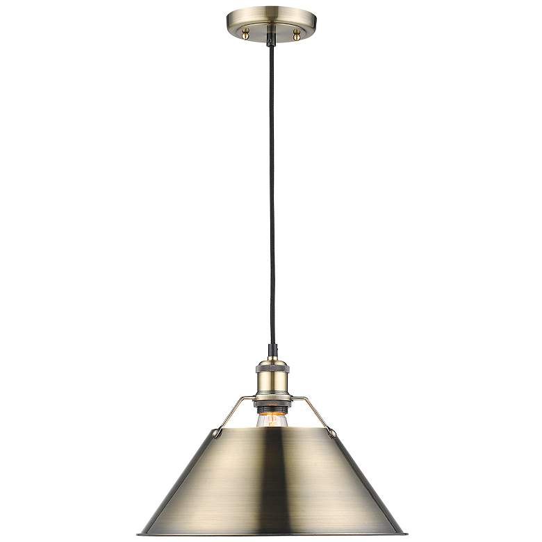 Image 1 Orwell 14" Wide Pendant in Aged Brass