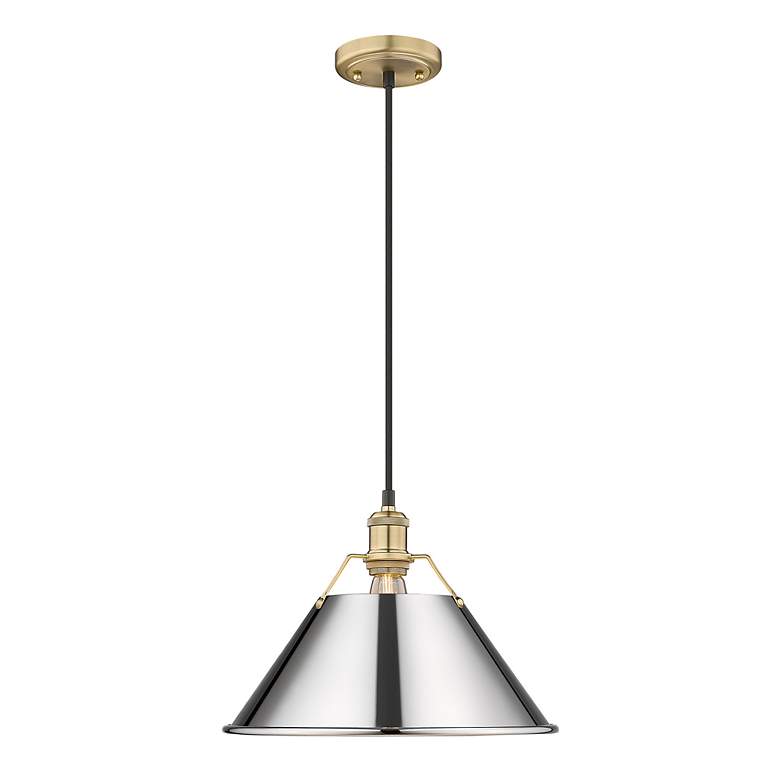 Image 2 Orwell 14" Wide Pendant in Brushed Champagne Bronze with Chrome more views