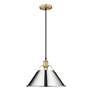 2_Orwell 14" Wide Pendant in Brushed Champagne Bronze with Chrome more views