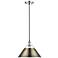 Orwell 14" Wide Pendant in Chrome with Aged Brass