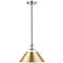 Orwell 14" Wide Pendant in Chrome with Brushed Champagne Bronze