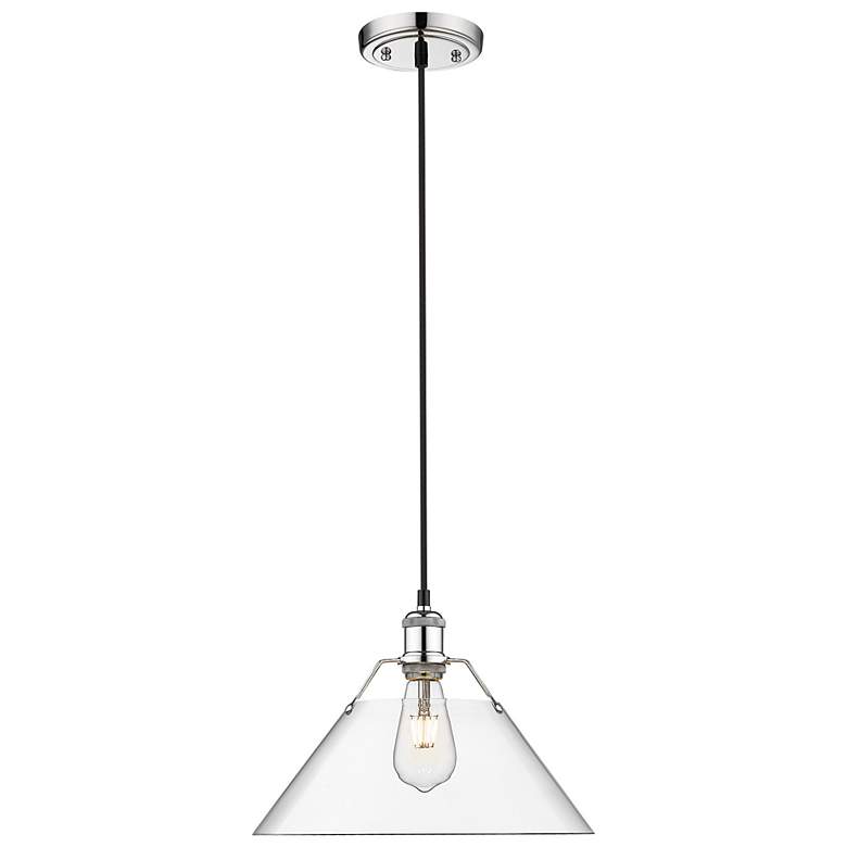 Image 1 Orwell 14" Wide Pendant in Chrome with Clear Glass
