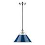 2_Orwell 14" Wide Pendant in Chrome with Matte Navy more views