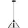 Orwell 14" Wide Pendant in Matte Black with Chrome