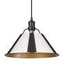 2_Orwell 14" Wide Pendant in Matte Black with Chrome more views