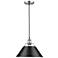Orwell 14" Wide Pewter and Matte Black Pendant Light