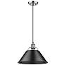 2_Orwell 14" Wide Pewter and Matte Black Pendant Light more views