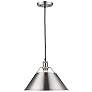 1_Orwell 14" Wide Pewter Cone Pendant Light