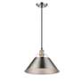 2_Orwell 14" Wide Pewter Cone Pendant Light more views