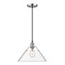 2_Orwell 14" Wide Pewter Pendant Light with Clear Glass more views