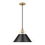2_Orwell 14"W Brushed Champagne Bronze and Black Pendant Light more views