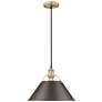 1_Orwell 14"W Champagne Bronze w/ Rubbed Bronze Pendant Light