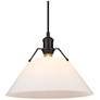 2_Orwell 14"W Matte Black Pendant Light with Opal Glass Shade