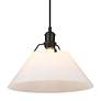 4_Orwell 14"W Matte Black Pendant Light with Opal Glass Shade more views