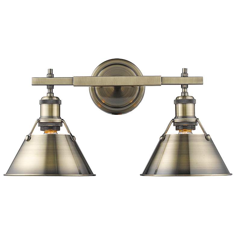Image 1 Orwell 18 1/4" Wide 2-Light Vanity Light in Aged Brass