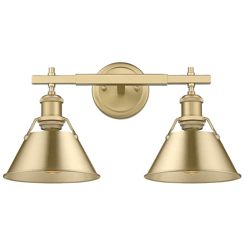 Image 1 Orwell 18 1/4" Wide 2-Light Vanity Light in Brushed Champagne Bronze