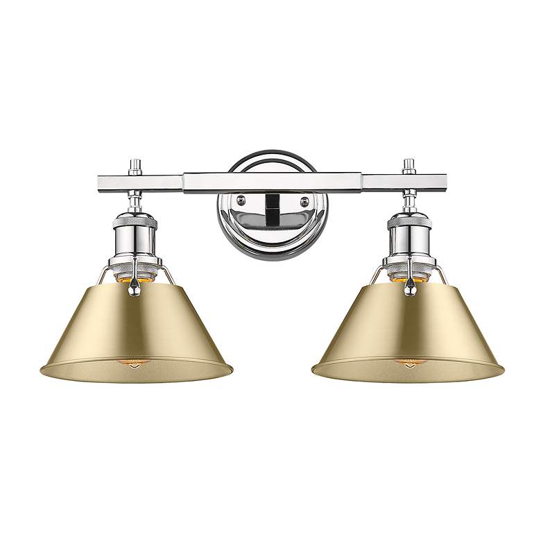 Image 2 Orwell 18 1/4" Wide 2-Light Vanity Light in Chrome with Champagne Bron more views
