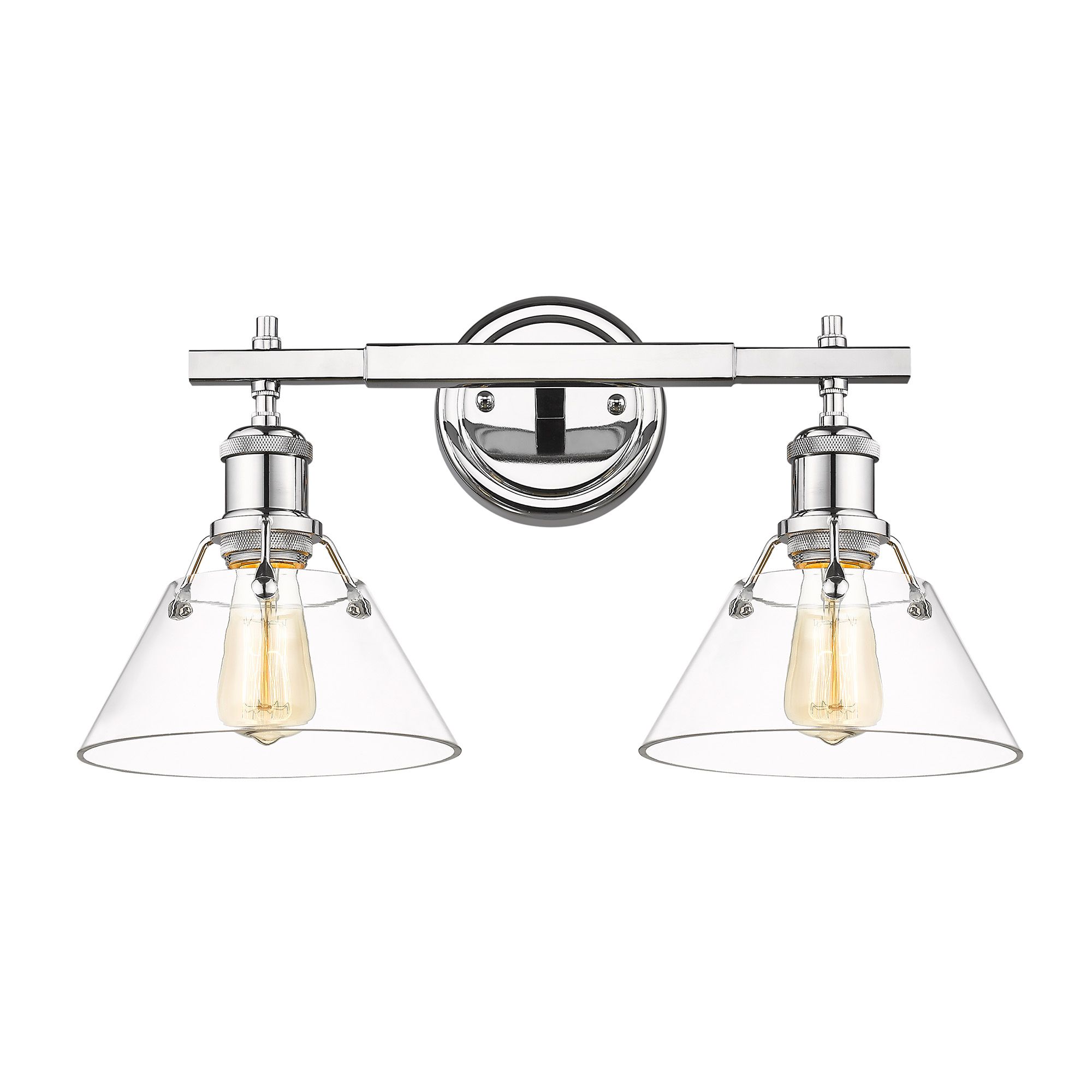 Image 2 Orwell 18 1/4" Wide 2-Light Vanity Light in Chrome with Clear Glass more views