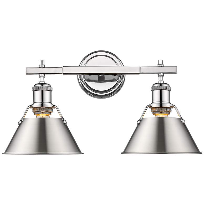 Image 1 Orwell 18 1/4" Wide 2-Light Vanity Light in Chrome with Pewter