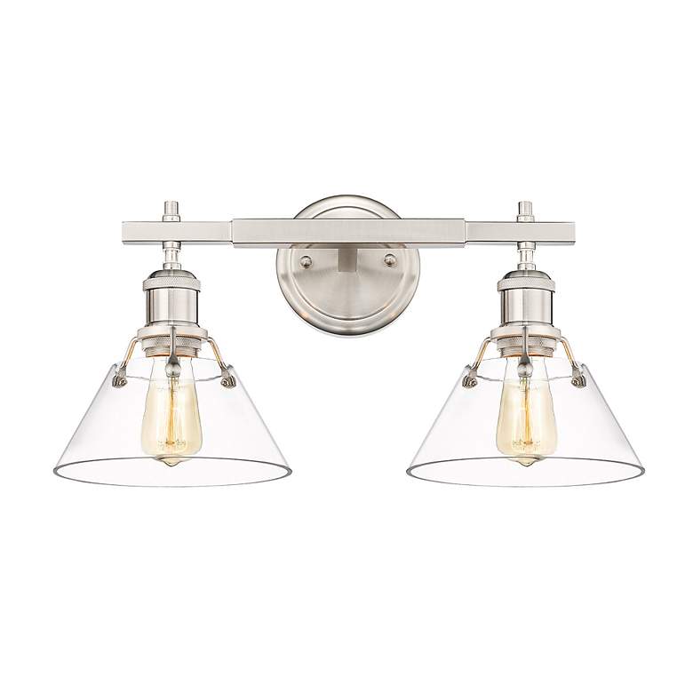 Image 2 Orwell 18 1/4" Wide 2-Light Vanity Light in Pewter with Clear Glass more views