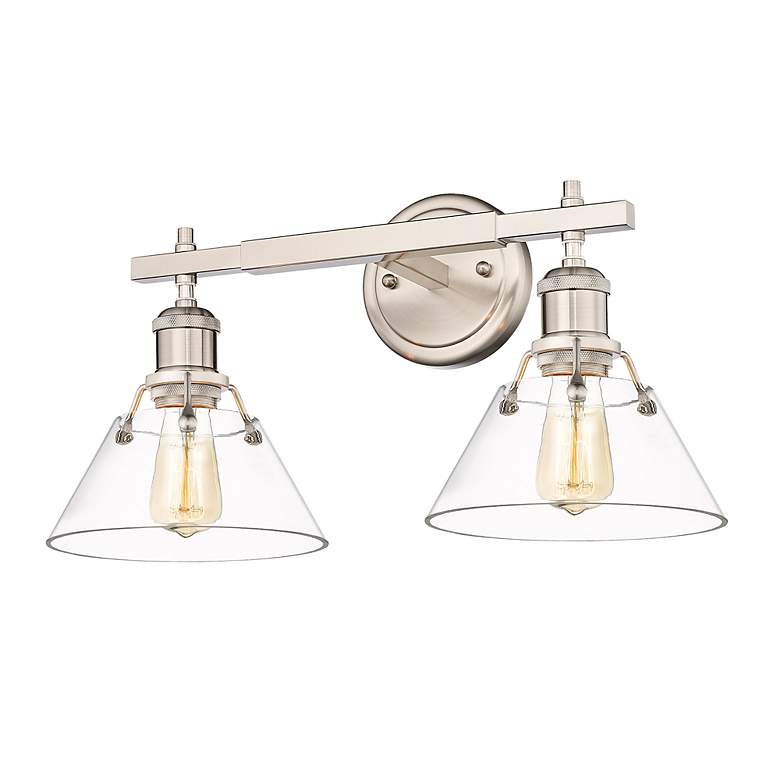 Image 3 Orwell 18 1/4" Wide 2-Light Vanity Light in Pewter with Clear Glass more views