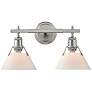 Orwell 18 1/4" Wide 2-Light Vanity Light in Pewter with Opal