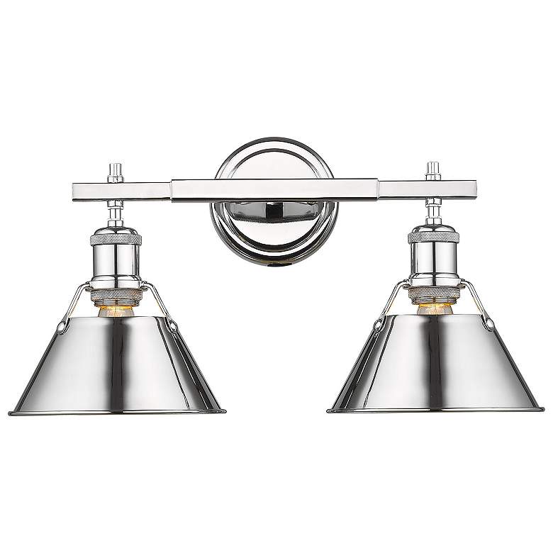 Image 1 Orwell 18 1/4 inch Wide Chrome 2-Light Bath Light with Chrome