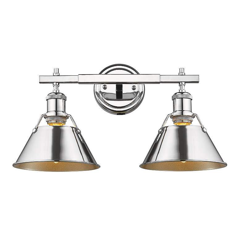 Image 2 Orwell 18 1/4" Wide Chrome 2-Light Bath Light with Chrome more views