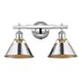 2_Orwell 18 1/4" Wide Chrome 2-Light Bath Light with Chrome more views