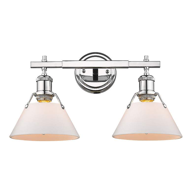 Image 2 Orwell 18 1/4" Wide Chrome 2-Light Bath Light with Opal Glass more views