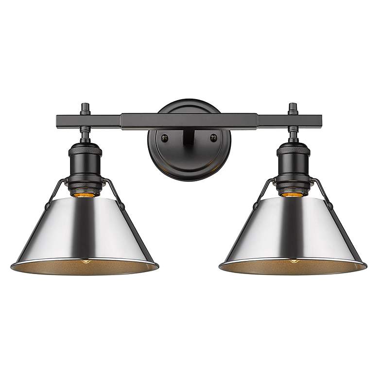 Image 2 Orwell 18 1/4" Wide Matte Black 2-Light Bath Light with Chrome more views