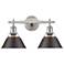 Orwell 18 1/4" Wide Pewter 2-Light Bath Light with Rubbed Bronze