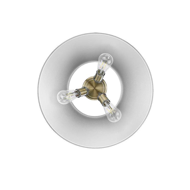 Image 3 Orwell 18 3/4" Wide 3-Light Flush Mount in Aged Brass with Chrome more views