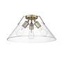 2_Orwell 18 3/4" Wide 3-Light Flush Mount in Aged Brass with Clear Glass more views