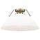 Orwell 18 3/4" Wide 3-Light Flush Mount in Aged Brass with Opal Glass